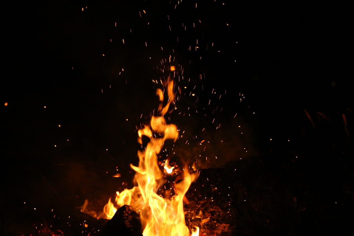 Bonfire at Night